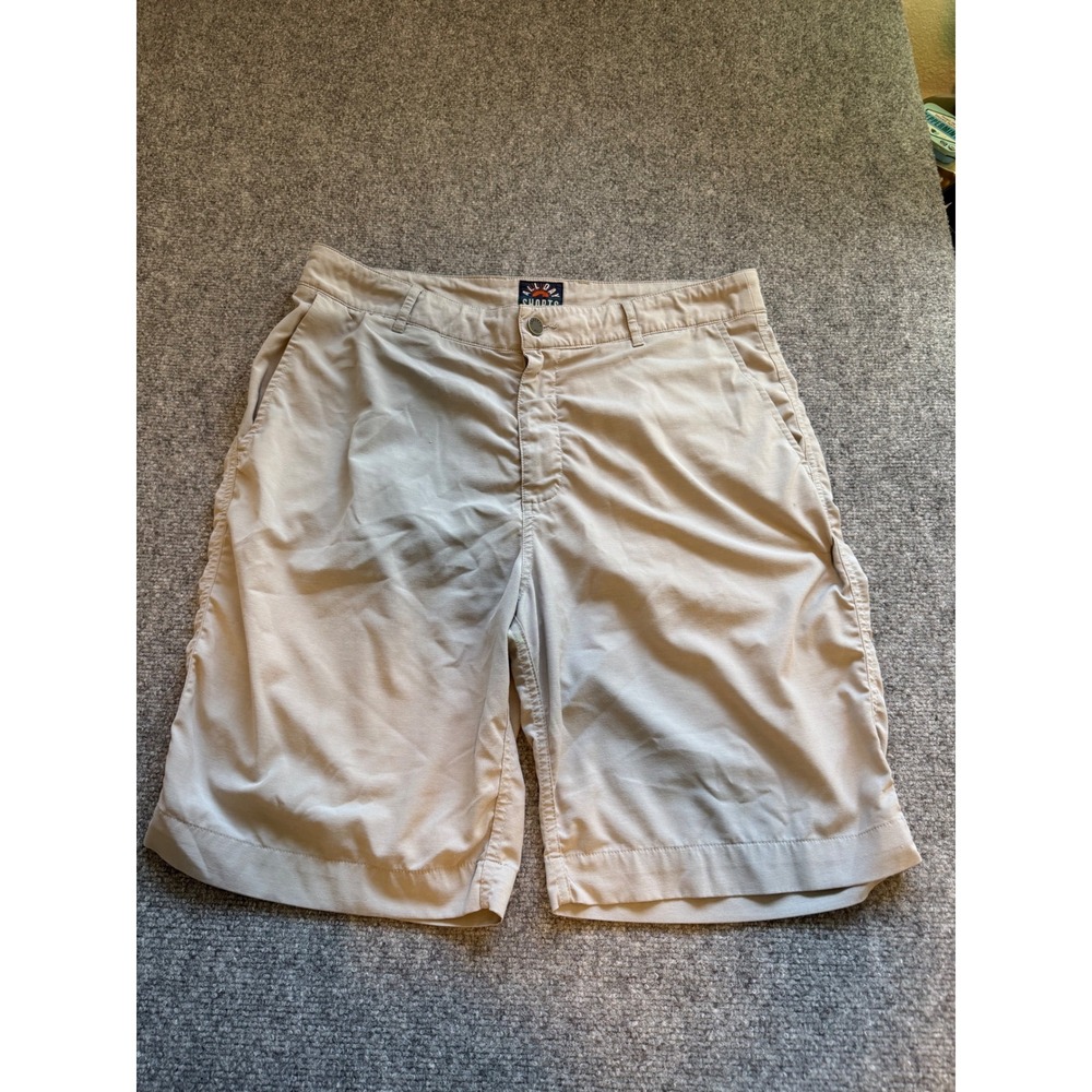 Faherty All Day Shorts Mens 34 Khaki Grey Hybrid Performance MSC0012 Stretch
